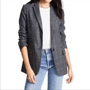 Equipment Scholastic Plaid Wool Blazer In Size 6